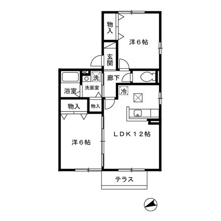 エスペランサ 101号室 間取り