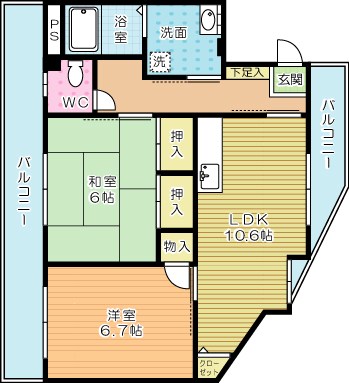 プレアール若園 201号室 間取り