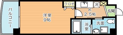 ベルガ北方 606号室 間取り