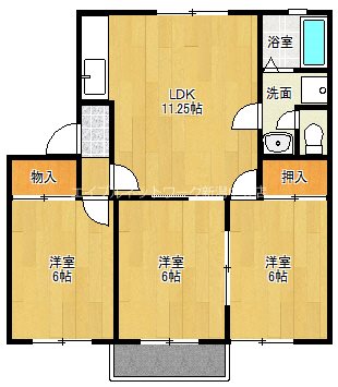 プリオール女池D棟 間取り