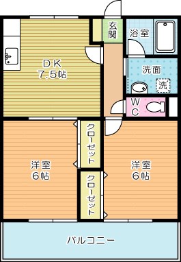 エスティアム２１　 102号室 間取り