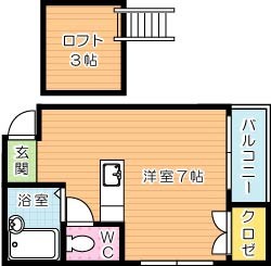 サングレイス小倉  1F号室 間取り