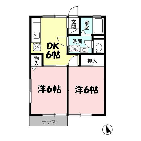 エスポワールⅡ 101号室 間取り