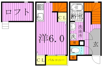 メゾネットみのり台 102号室 間取り