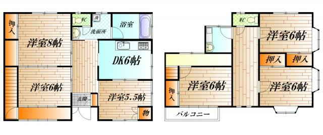 馬堀町三丁目テラス 右号室 間取り
