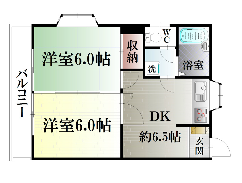 サンヨーⅡ　 303号室 間取り