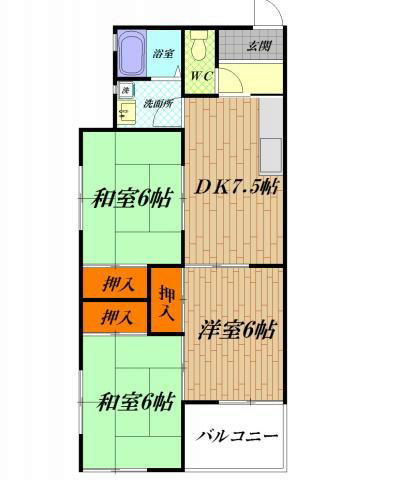 ＡＴハイツ吉倉 201号室 間取り