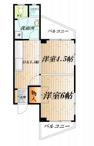 サンライズマンション 301号室 間取り
