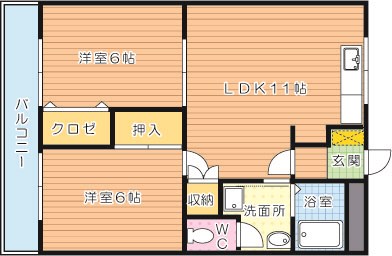 ロイヤルシャトー片山  302号室 間取り