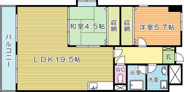 曽根スカイマンションⅡ番館（分譲賃貸） 間取り図