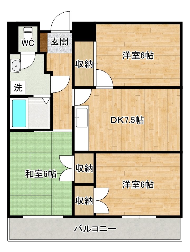 サンラビール小倉 806号室 間取り