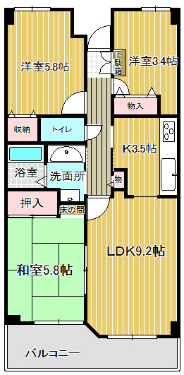 グランディール紫竹山 間取り
