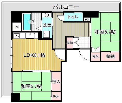 グランディール紫竹山 間取り