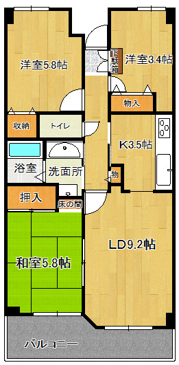 グランディール紫竹山 間取り