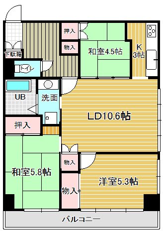 グランディール紫竹山 間取り