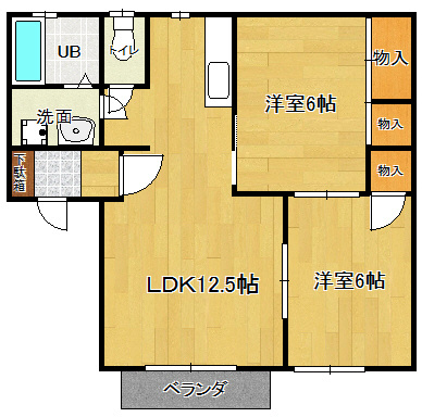 ヌーベルシティ鳥屋野　A棟 間取り