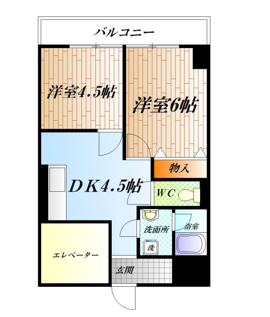 marine heights 202号室 間取り