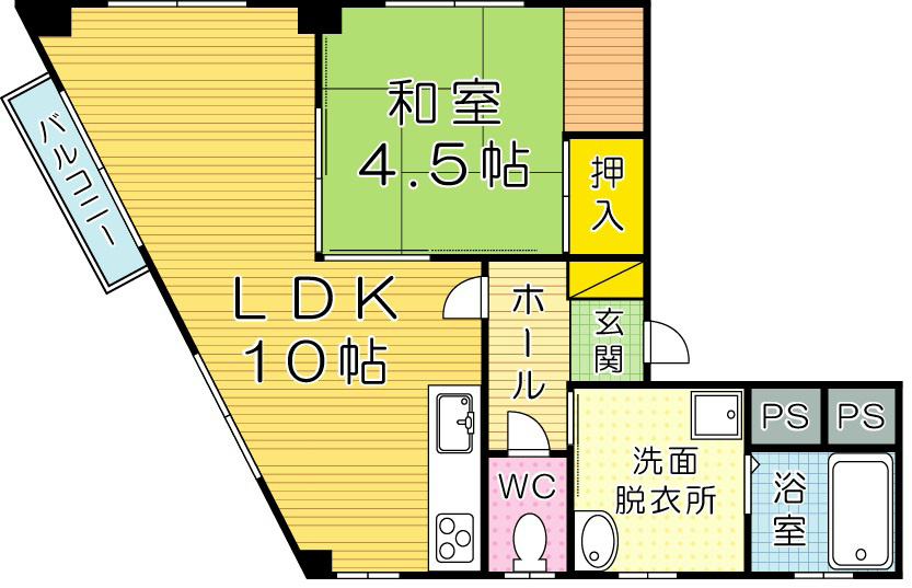 スオウ木町 302号室 間取り