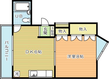 コーポ美生Ⅱ 106号室 間取り