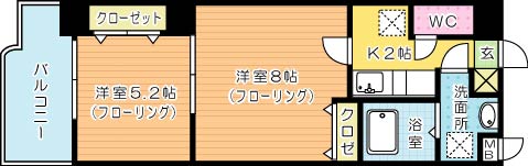 木下鉱産ビルⅢ  1005号室 間取り