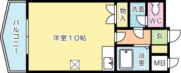内山第62ビル 502号室 間取り