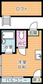 シティ嵐山Ⅱ  201号室 間取り