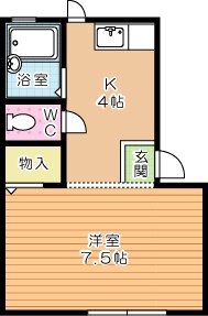 プレジールミスミ 101号室 間取り