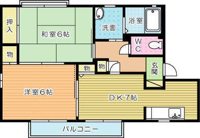 ドミールＢ 201号室 間取り