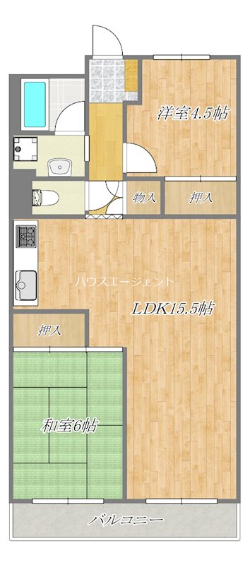 小島スカイハイツ 809号室 間取り