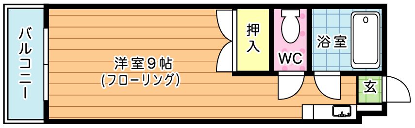 ＡＣハイム小倉Ⅰ 104号室 間取り