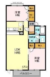 コーポリンクル　Ａ棟 102号室 間取り