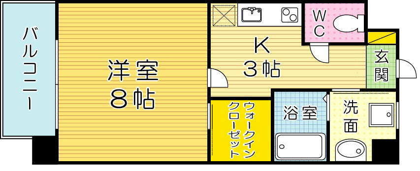 ハーヌルＮａＫａｉ(ハーヌル中井) 202号室 間取り