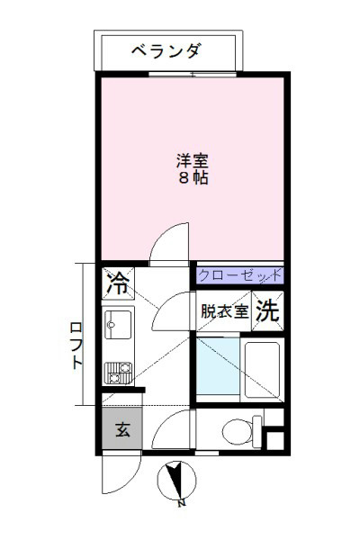 リバーフィールドⅡ  201号室 間取り