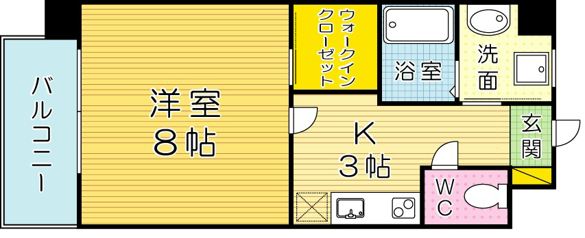 ハーヌルＮａＫａｉ(ハーヌル中井) 203号室 間取り