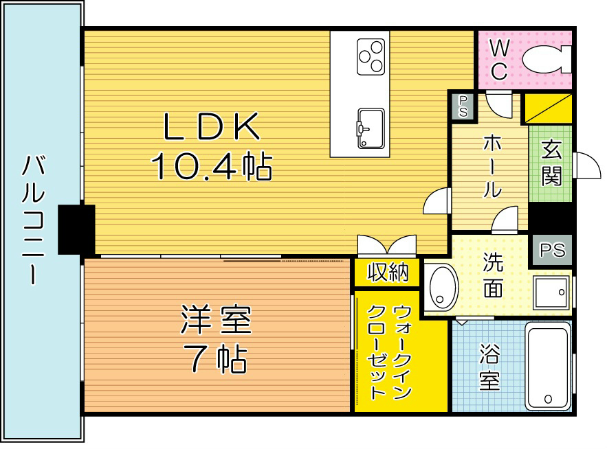 ハーヌルＮａＫａｉ(ハーヌル中井) 502号室 間取り