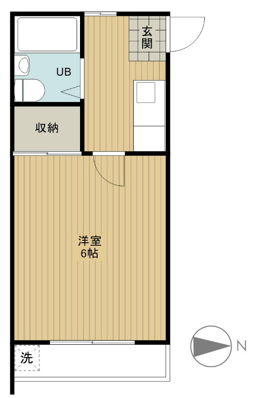 サニーハウス 102号室 間取り