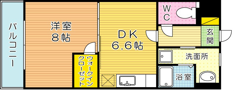 ウイングス片野Ⅱ 707号室 間取り