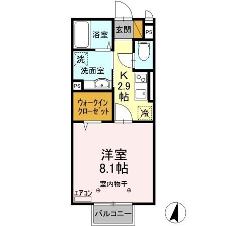 グレンディール 203号室 間取り