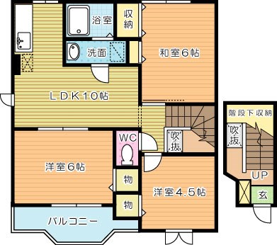 プランタンコートⅡ 201号室 間取り