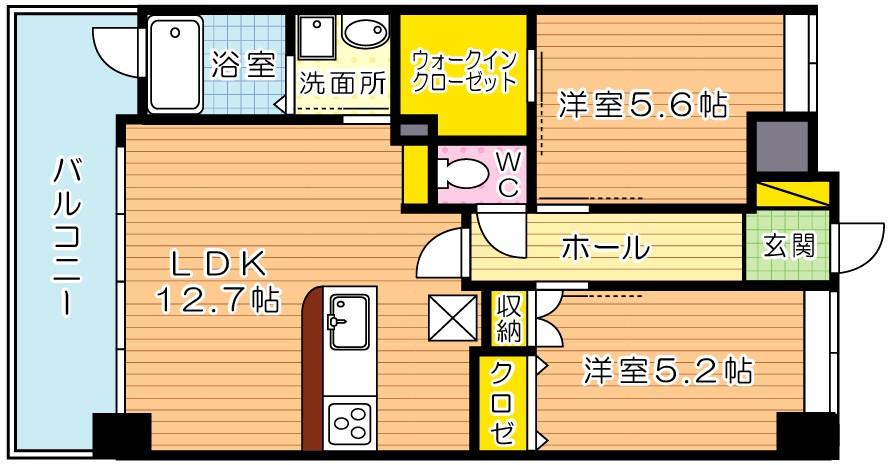リブラ　ブライト 805号室 間取り