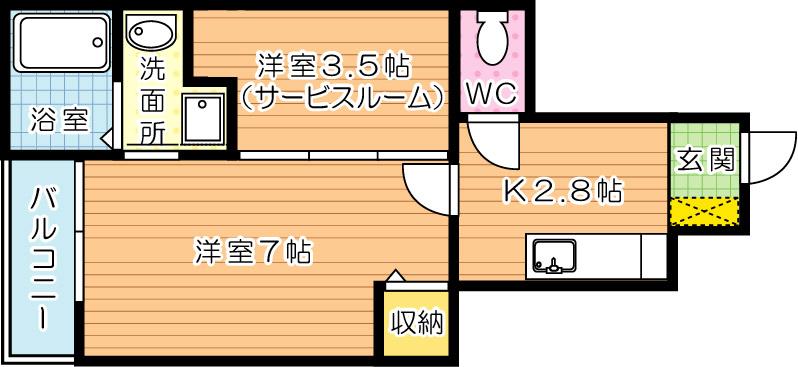 オーブアビタシオンⅠ 103号室 間取り