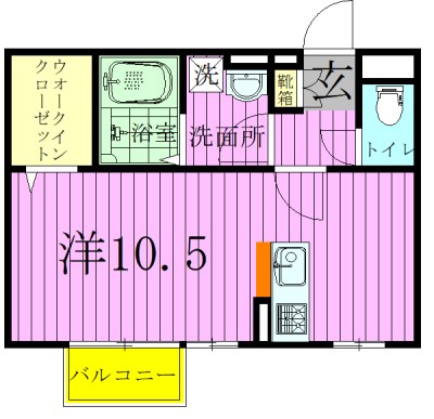 モナリエ古ヶ崎Ⅱ 206号室 間取り