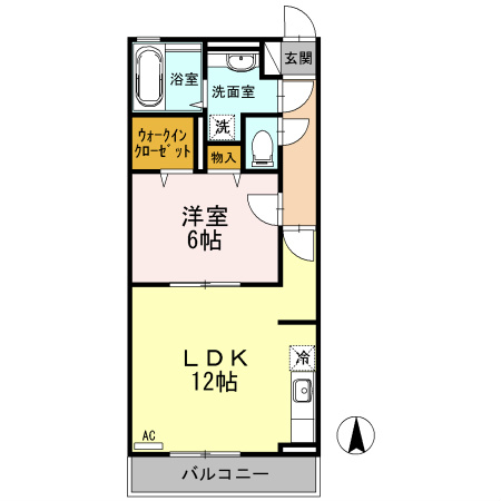 AROUSE 302号室 間取り