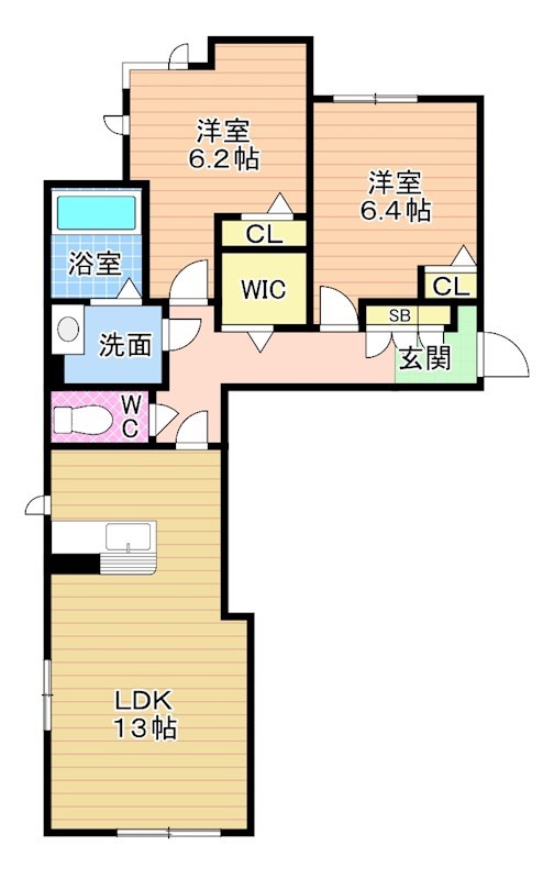 フレシール柳町 104号室 間取り