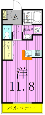 102号室 間取り