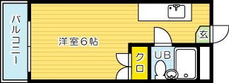 ロワールイン下到津 212号室 間取り