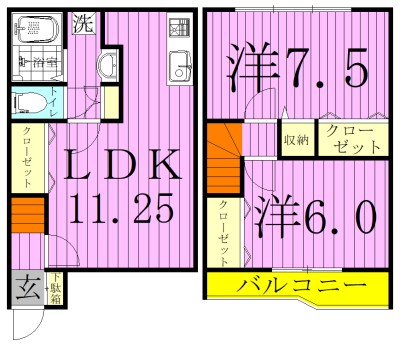 シャルム・Ⅰ 005号室 間取り