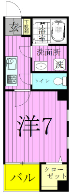 アンプルール　フェール スリーズ 302号室 間取り