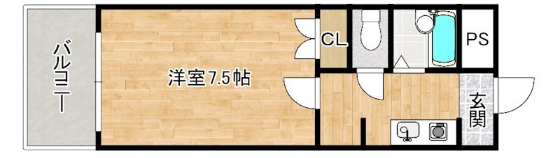 エルザサンリバー戸畑 313号室 間取り