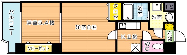 木下鉱産ビルⅢ  406号室 間取り